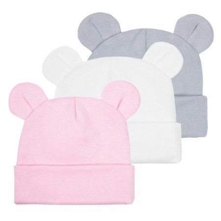 Children's cap Amarobaby Nature Essence Bear, size 38-40, Milk color-6