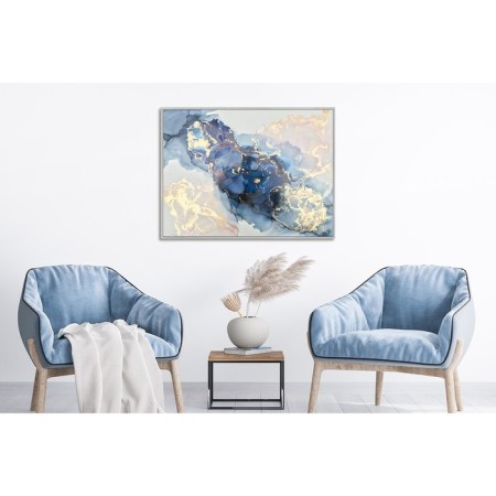 Reproduction of the picture "Blue-golden abstraction", 58x78, frame (20-006)-5