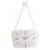 Wall clock "Retro", white housing with silver, 27 x 18 cm, aa