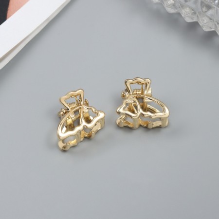 Hair crab "Sherry" (set 2 pcs) butterfly, 1.5 cm, gold