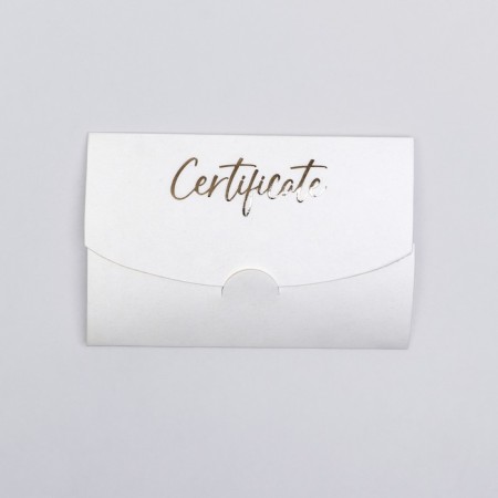 Envenue for certificate with embossing, ivory, 10.5 x 7-1