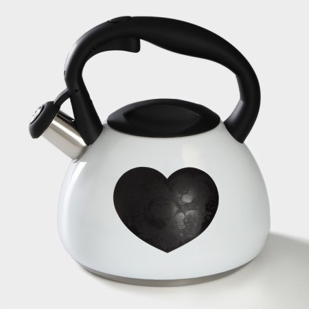 A kettle with a stainless steel whistle “Heart”, 3 l, with an indicator of heating-3