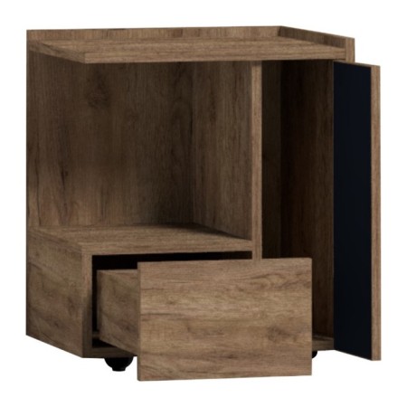 Cleat cabinet NATURE 42, 450 × 357 × 527 mm, tobacco oak color CRAFT / Black-2