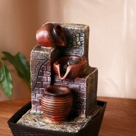 Fountain "Small jugs" 12x12.5x20 cm (with backlight, without ball)-1