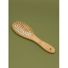 Расчёска массажная BAMBOO 23*6,5см бамбук/резина бел подвес/пакет QF