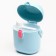 Container for storing baby food 450 ml., With a spoon, blue color