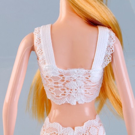 Clothing for dolls "Lace Lingerie", white color-4