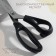Sigzag scissors, 9 ", 23 cm, step - 7 mm, black color