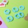 Hair gum "Tenderness" (set 6 pcs) butterfly shine, 2 cm, blue