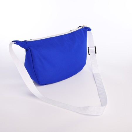 Youth bag with a zipper, blue color-3