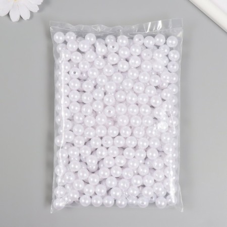 A set of beads "Pearls" d 12 mm, 250 grams, snow -white-2