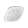 Stationary watering can Zein Z019, plastic, square with rounded corners, 1 mode, white/chromium