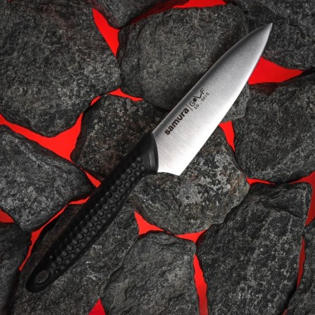 Knot Koty Samura, for fruits and vegetables, blade 7.5 cm, black hilt-2