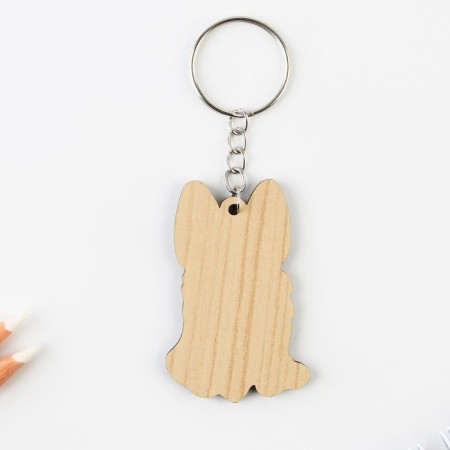 Key keychain wooden "Corgi Potter" 4.7 x 6 cm-3