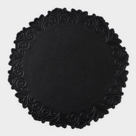 Set of serving “Eloise” napkins, d = 37.5 cm, 4 pcs, black color-1