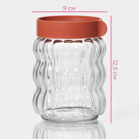 Glass banks for bulk products of the Koral share, 2 items: 500 ml, 9 × 12.5 cm-2