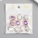 Decor for creativity plastic, rhinestones "octagonal medallion" nr 10 pcs Violet 1.8x2.4 cm