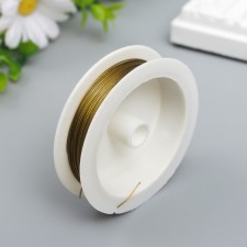 Nylon needlework wire d - 0.45 mm, 10 m gold