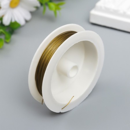 Nylon needlework wire d - 0.45 mm, 10 m gold