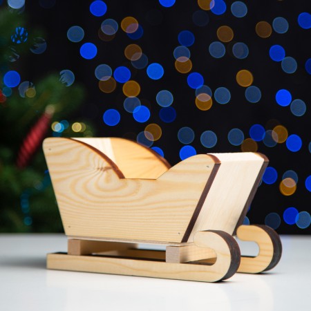 New Year. Wooden Kashpo 20 × 12 × 13 cm "Sanka", naturally give beautifully-1