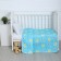 Star coverlet 110x140cm, turquoise, calico 120g/m, HL 100%