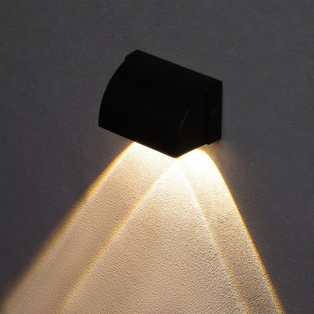 Facade lamp “Cascade”, FSD-094, 2 W, 3000K, 2 rays, IP65, 220 V, metal, black-1