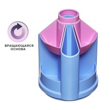 Organizer stand for the office rotating, Erichkrause Mini Desk, Pastel Bloom, Blue
