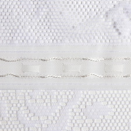 Tulle to the kitchen with a curtain tape, 145x285 cm, white color, 100% polyester-2