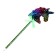 Handle "unicorn", with sequins, color mix