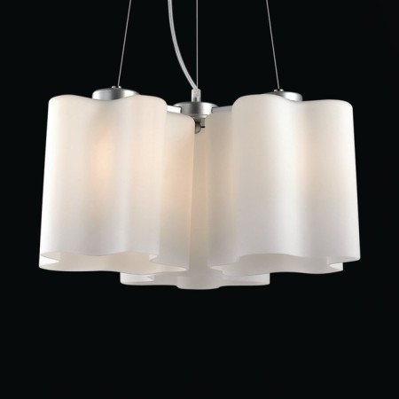 Suspended chandelier ST LUCE. SL116.503.03. ONDE. 3x60 watts, E27, 46x46x22 cm, silver color-1