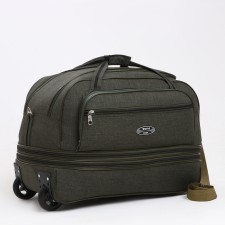 Road bag on wheels, a lightning department, with an increase, an outer pocket, khaki color