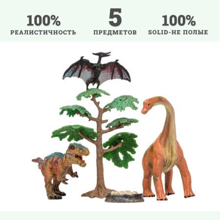 Set of figures "World of dinosaurs", 5 figures-4