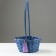 Wicker basket, d19 x 9 x 32 cm, blue, bamboo