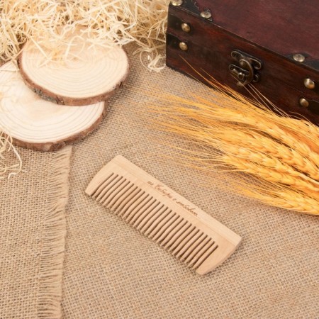 Comb - comb, 12.5 × 4.5 cm, packing 25 pcs, color "Light wood"-1