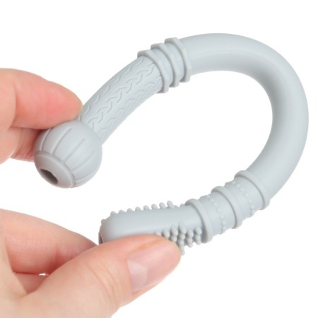 Silicone, speech therapy rejector, gray color, mum & baby-6