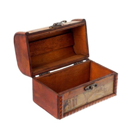 Casket wood chest "Wanderer map" 10.5x15x9 cm-11