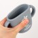 Drunker with a pipe Children's silicone "Try AGAIN", 200 ml., With handles, color gray color