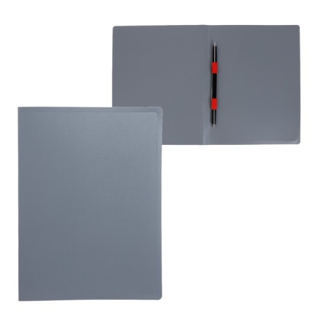 A folder with an A4, 500 μm plastic heater, a root of 14 mm, calligrata, up to 100 sheets, gray