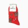 Women's socks New Year's bulldogs, red color, size 36-40