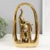 Souvenir ceramics "Elephant and Elephant" gold 5.5x17.5x29 cm