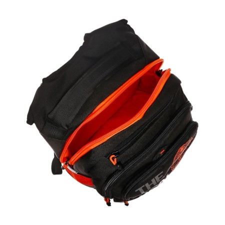School backpack, 40 x 25 x 22 cm, Grizzly, ergonomic back, laptop department, black/orange-10
