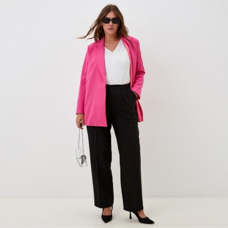 Women's jacket with a Mist Plus-Size belt, r.58, pink-1