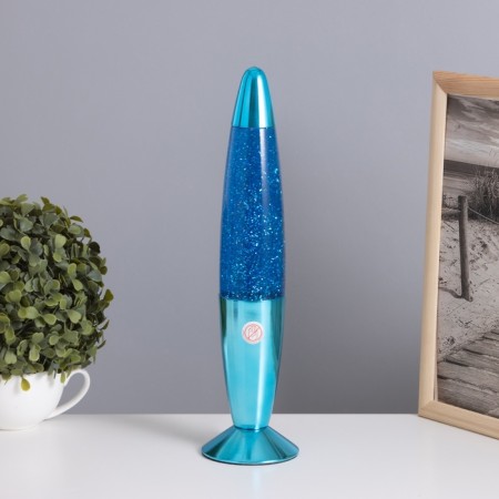Lava-lamp "Rocket" 1x30W E14-R39 (sparkles) blue 8x8x34cm