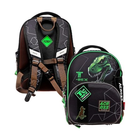 School backpack by Ergon. Spray Across 194 37*28*12 Mal + Pen, Cher/Zele 24-194-3
