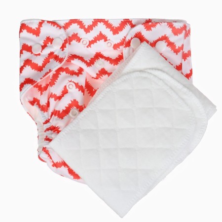 Set of reusable diapers "Zigzag" 3-15 kg, with inserts-16