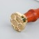 Printing for wax with a wooden handle "Citrus slices" 9x2.5x2.5 cm
