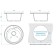 Sink for a kitchen made of stone Zein 4/Q8, D = 435 mm, round, overflow, dark gray color