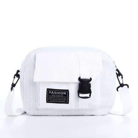 Youth bag with lightning, 1 outer pocket, white color-3