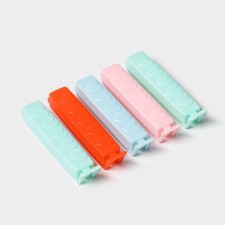 Clamps for the package of the share, 8 cm, 5 pcs, color mix