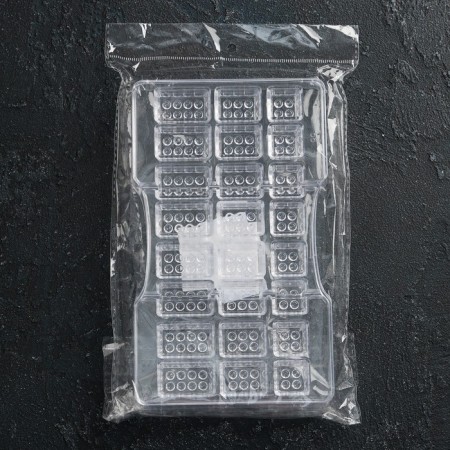 Form for chocolate and sweets "Lego", 24 cells, 20 × 12 × 2.5 cm, depth 1.5 cm-3